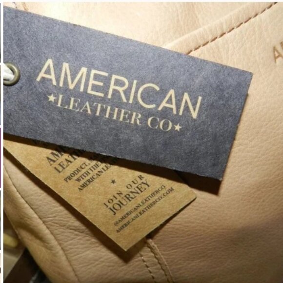 American Leather Genuine Leather Austin Shoulder Bag Cashew🆕⌚📦🏃💨🚚 - Picture 9 of 16